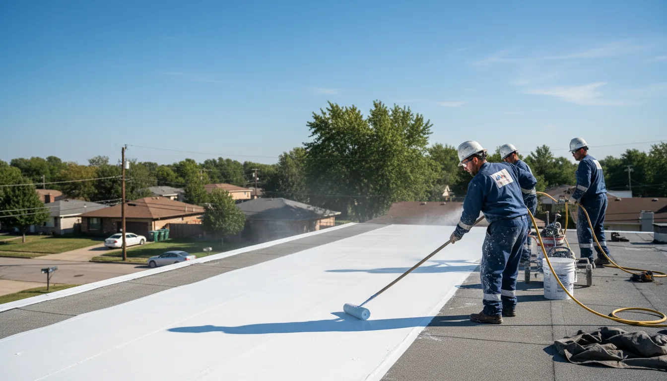 Commercial roof coating in West York, IL near me